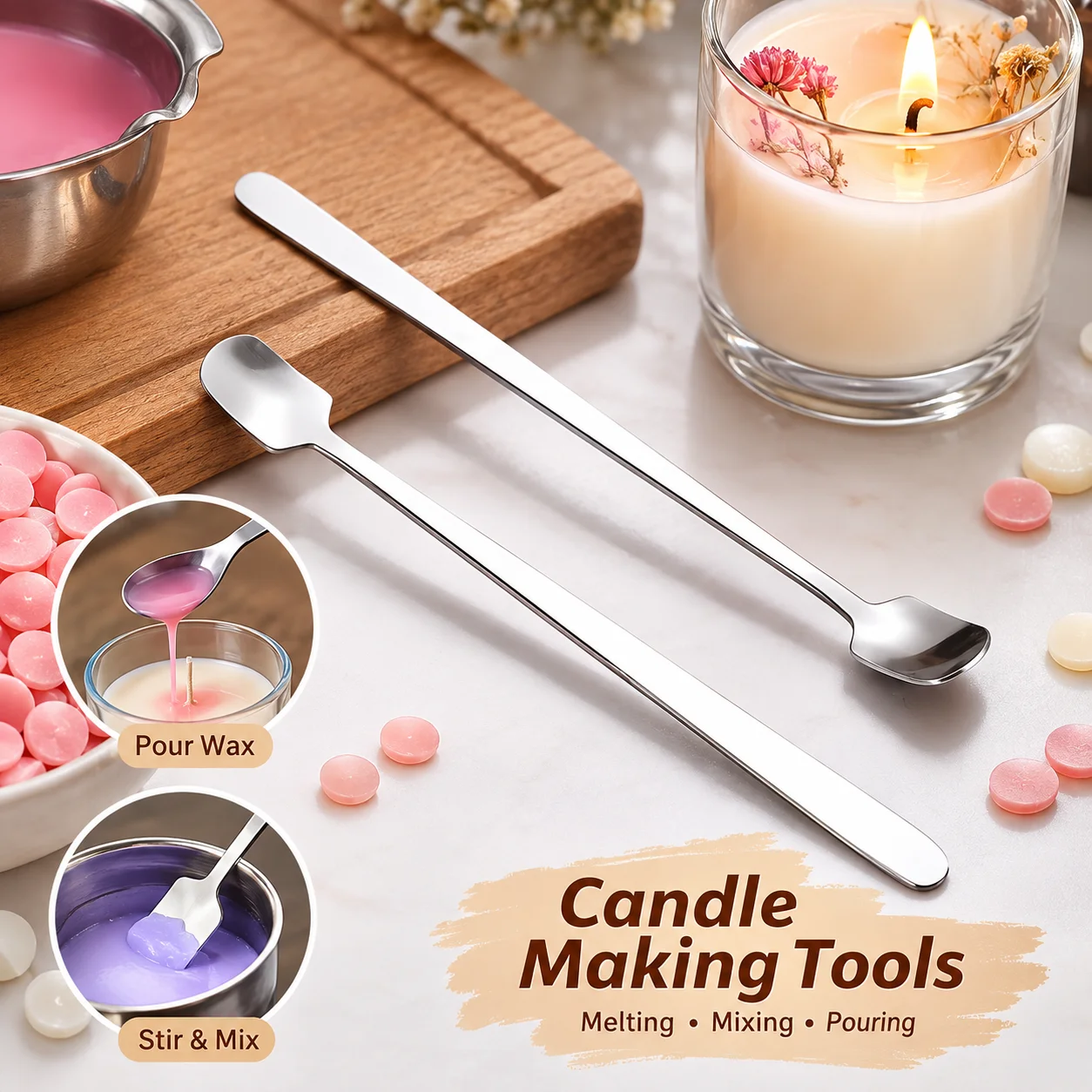 Candle Making Reno - 1/2PCS Stainless Steel Candle Making Spoon