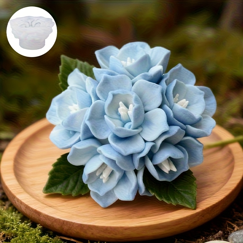 Candle Making Moulds - 1 Hydrangea Candle Silicone Mold，Suitable for