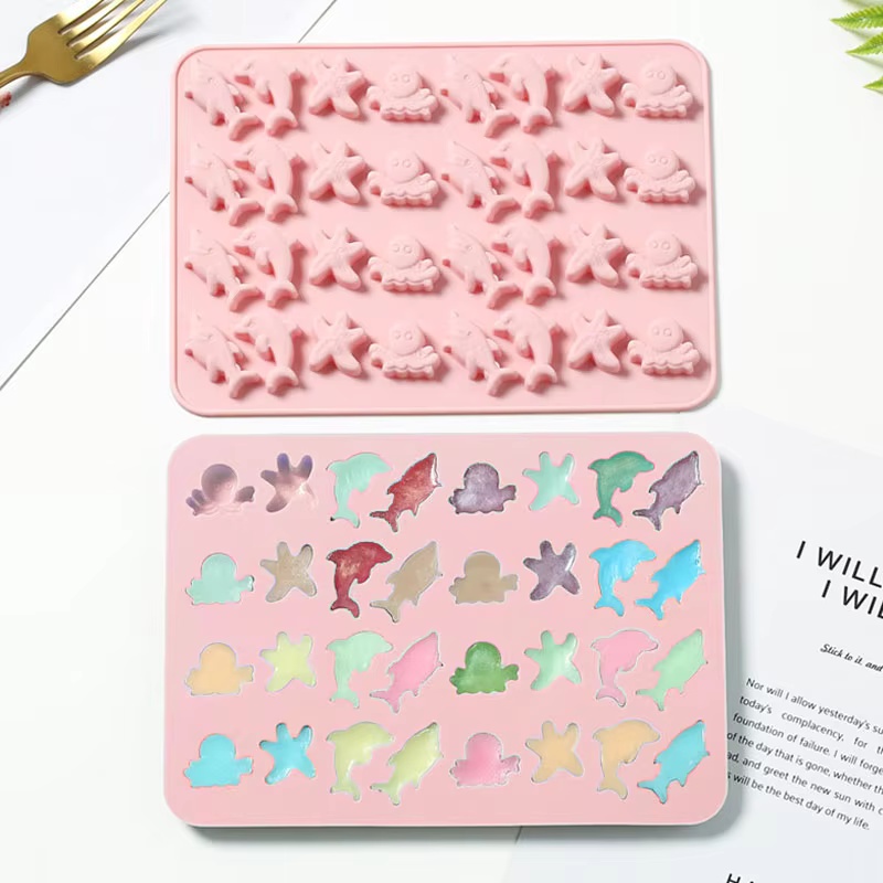 Candle Making Equipment - Seabed Creature Chocolate Silicone Mold Dolphin
