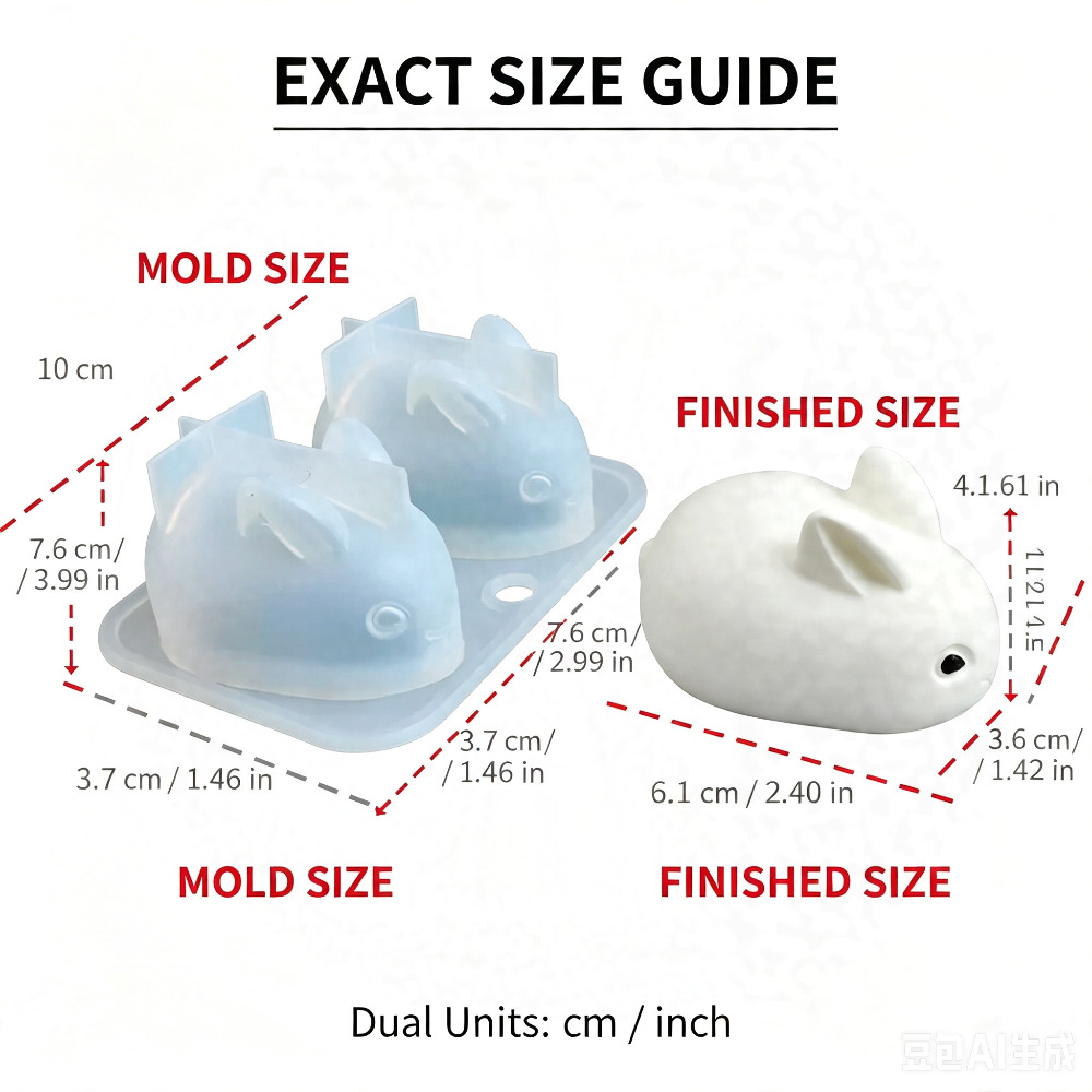 3D Mini Rabbit Silicone Mold F - Candle Making Equipment review and price