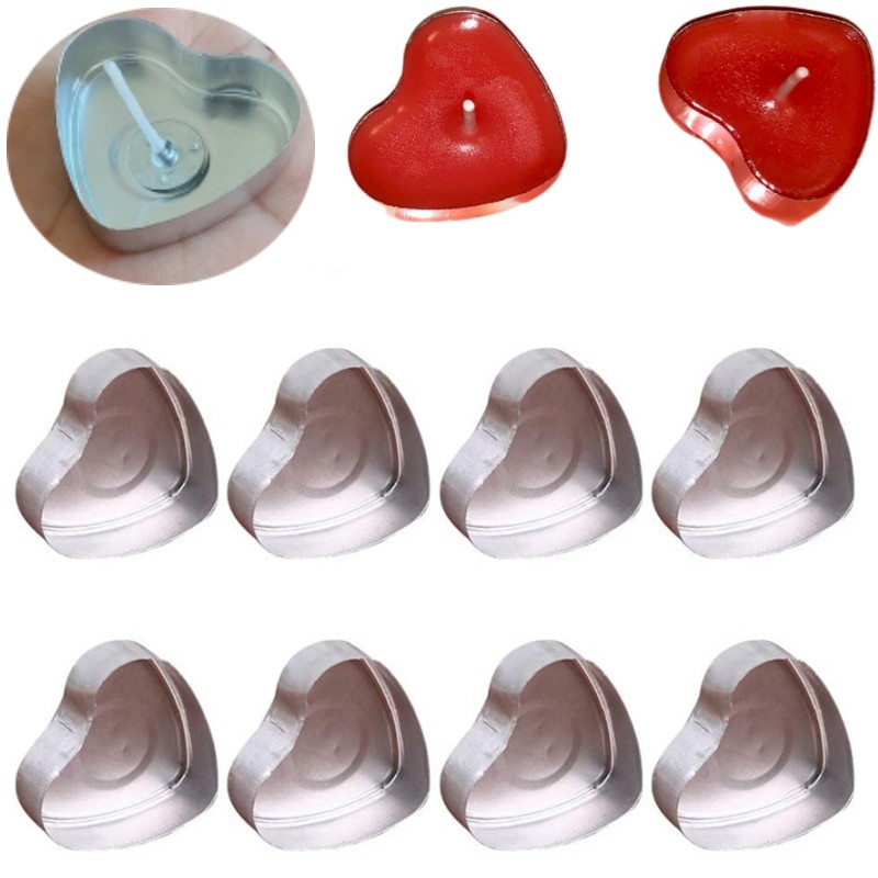 100 Sets Heart shaped Empty Al - Candle Making Jars review and price