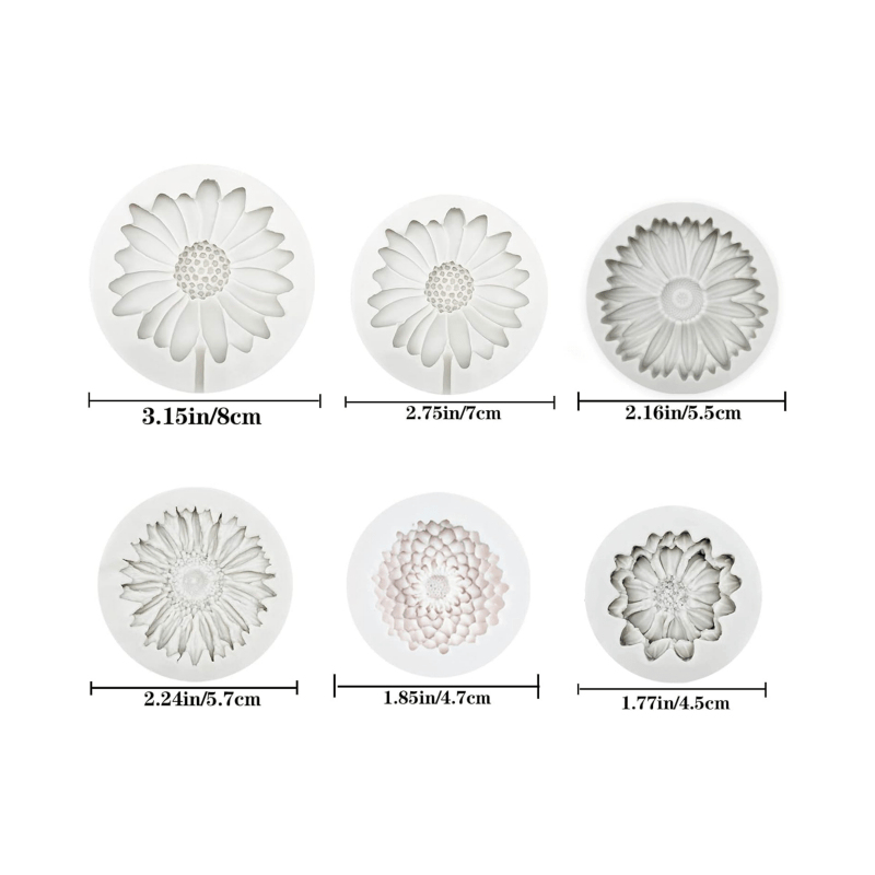 6 Pieces，Sunflower Daisy Silic - Candle Making Moulds review and price