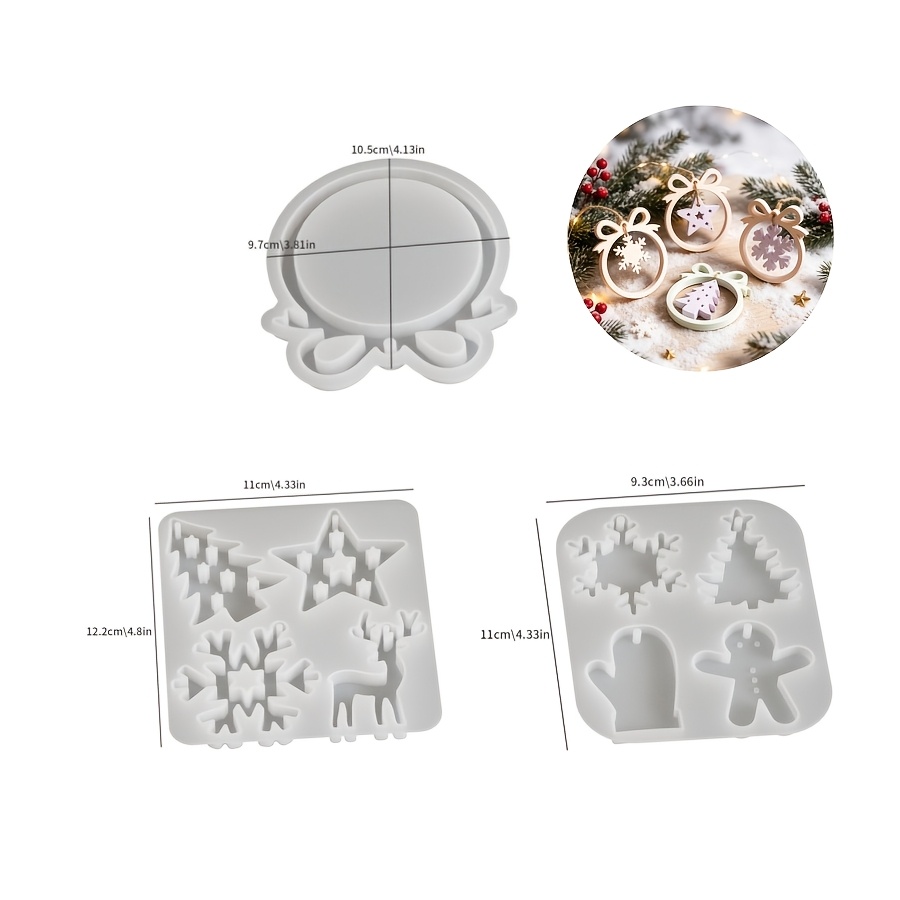 1/3 piece Christmas resin sili - Candle Making Moulds review and price