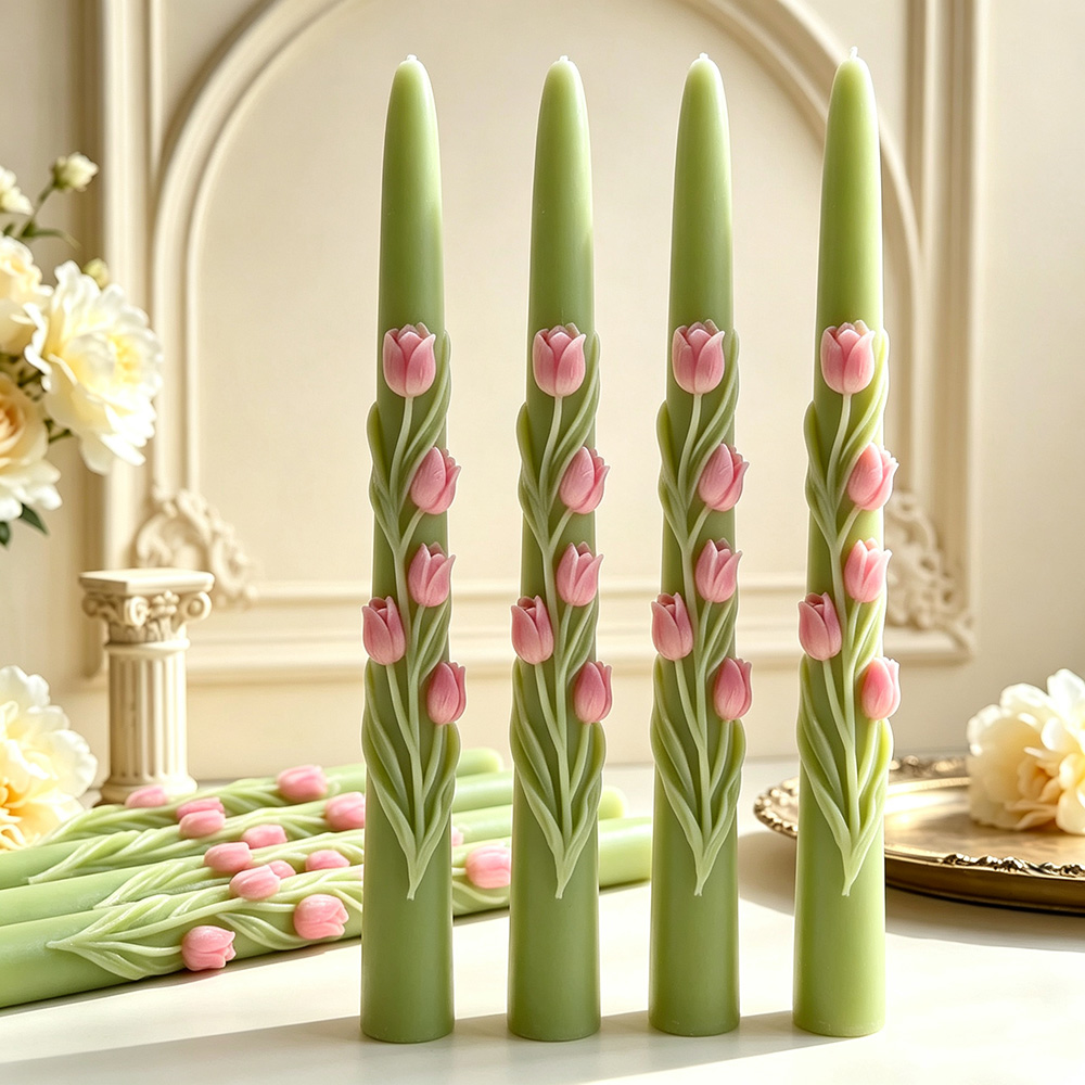 Long Pole Flower Taper Candle  - Candle Making Reno review and price