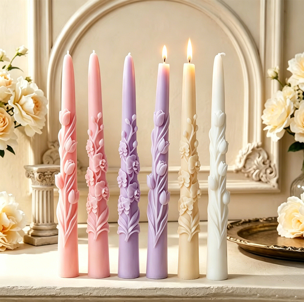 Long Pole Flower Taper Candle  - Candle Making Reno review and price
