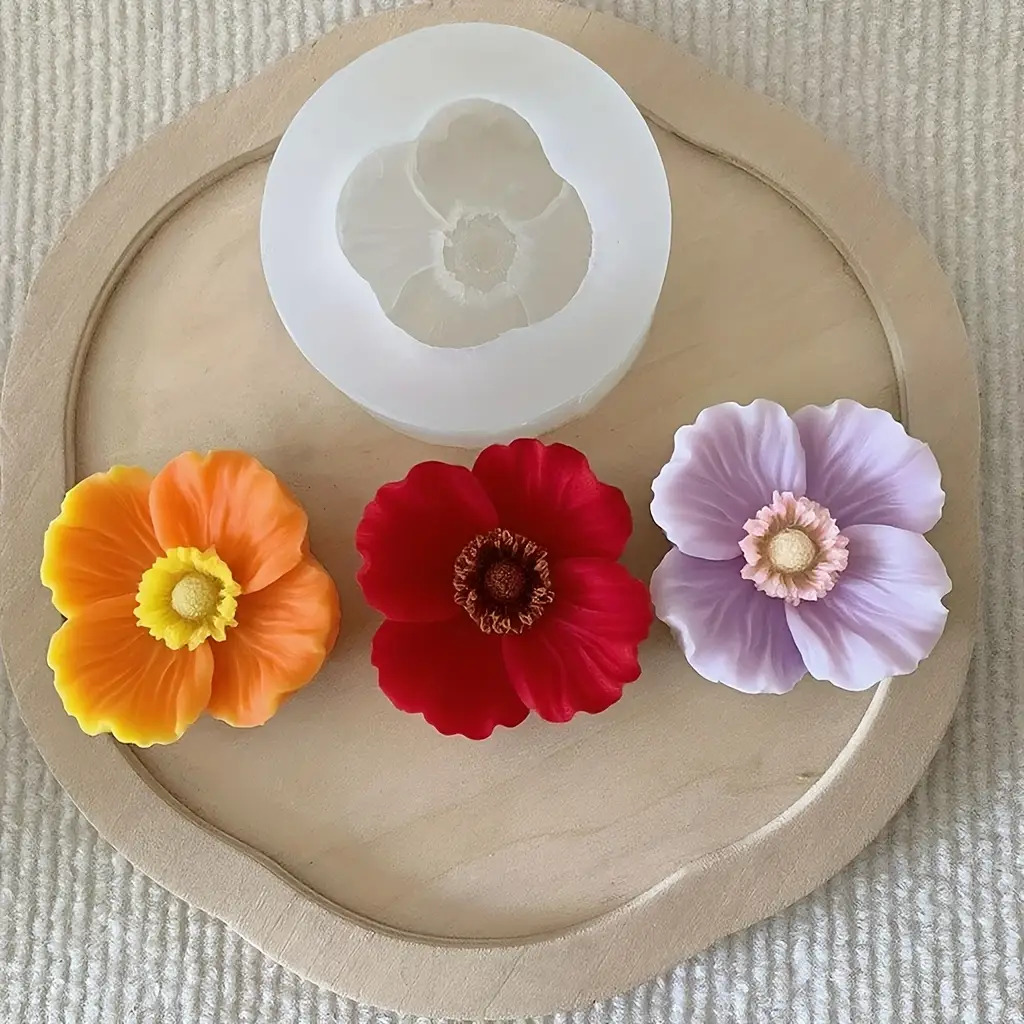 Flower Silicone Candle Mold, C - Candle Making Jars review and price