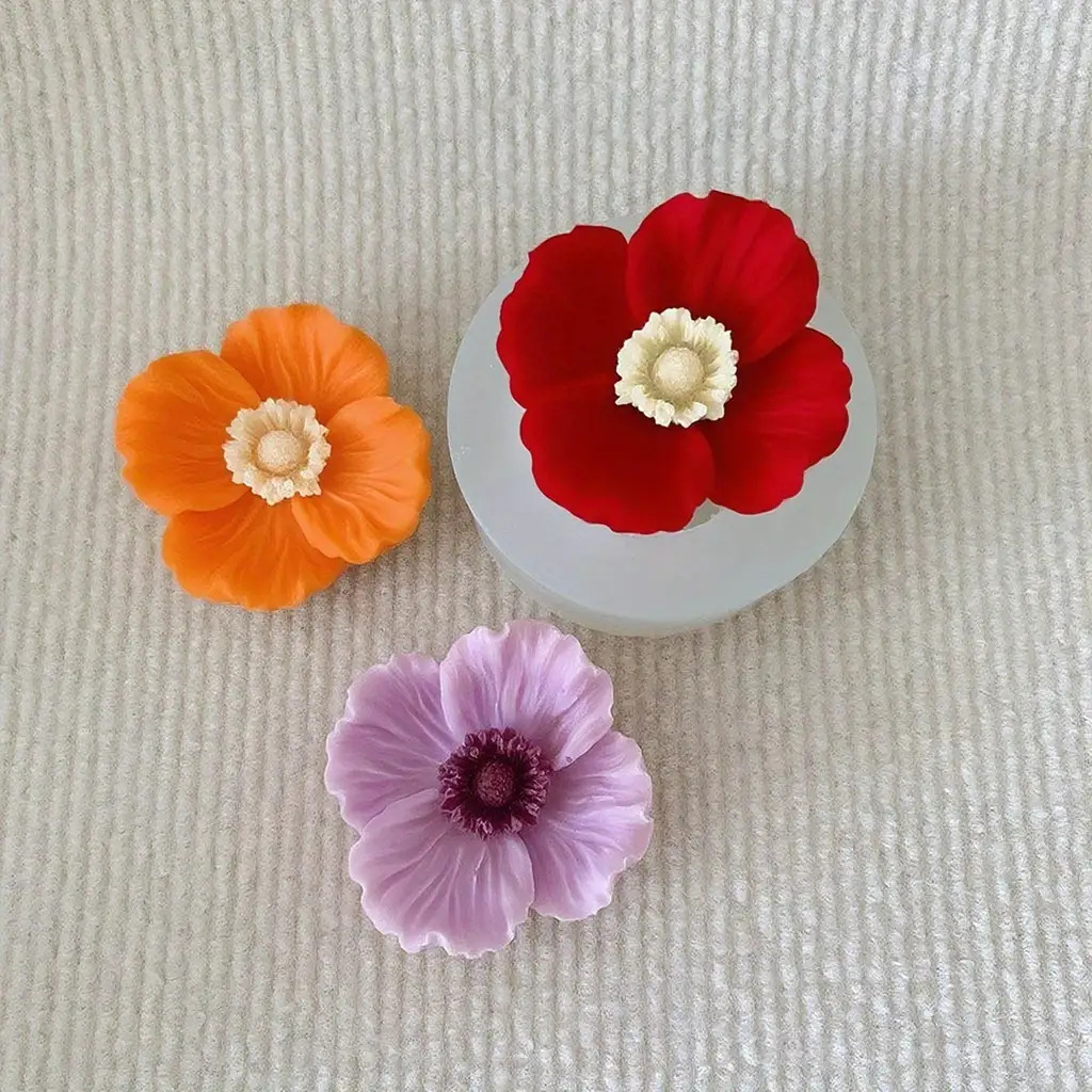 Flower Silicone Candle Mold, C - Candle Making Jars review and price