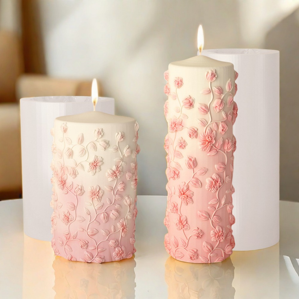 Floral Vine Relief Taper Candl - Candle Making Vinings review and price