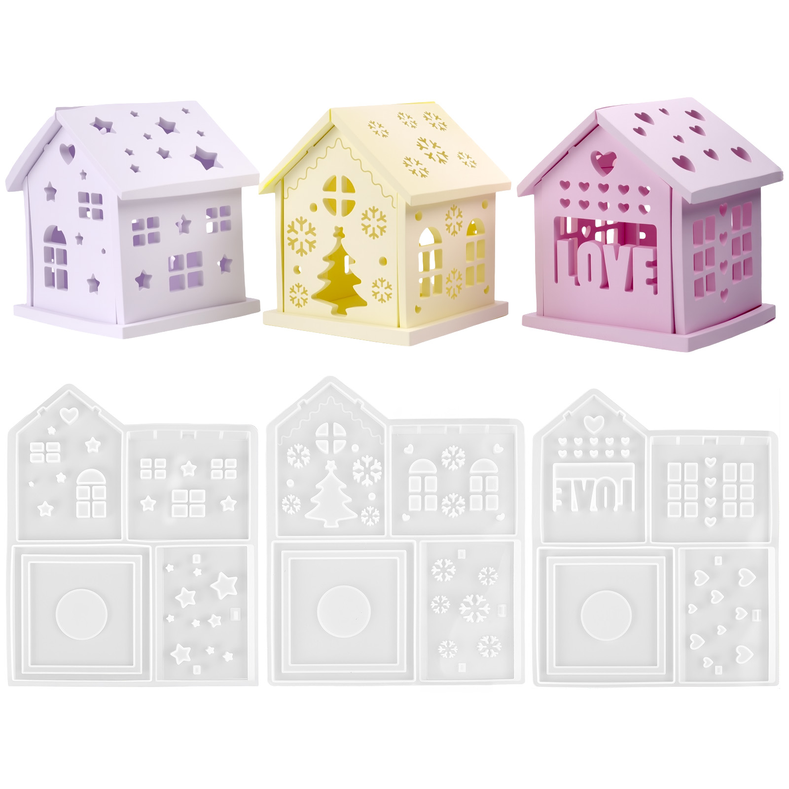 3D House Silicone Mold DIY Chr - Candle Making Equipment review and price