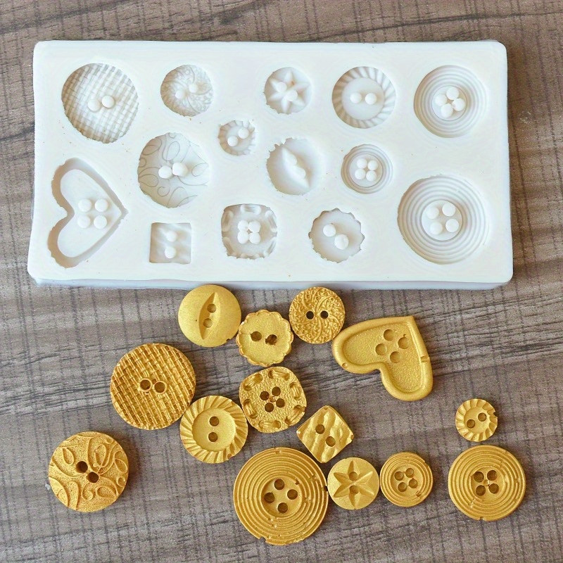 Buttons Shape Silicone Mold Si - Candle Making Supplies review and price