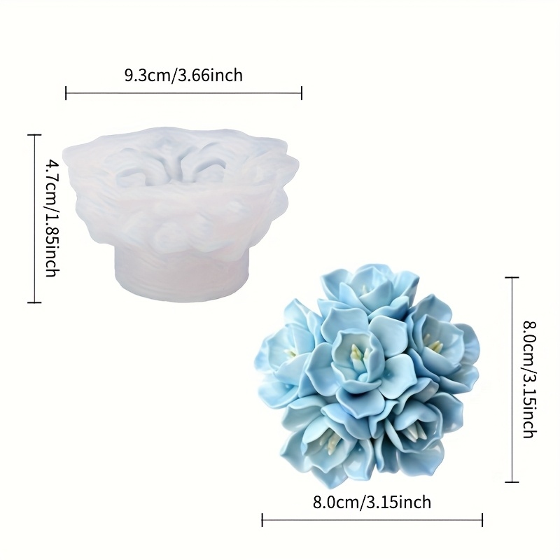 1 Hydrangea Candle Silicone Mo - Candle Making Moulds review and price