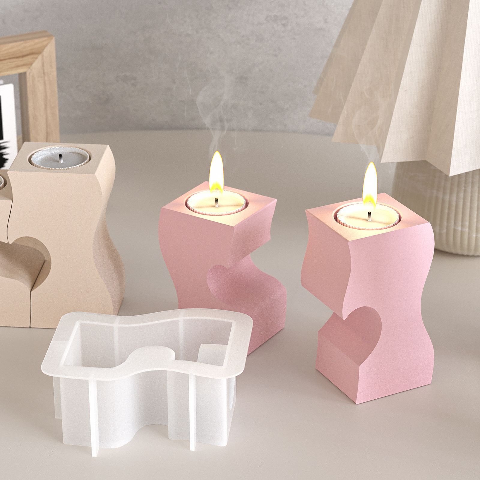 S Heart Candlestick Silicone M - Candle Making Moulds review and price