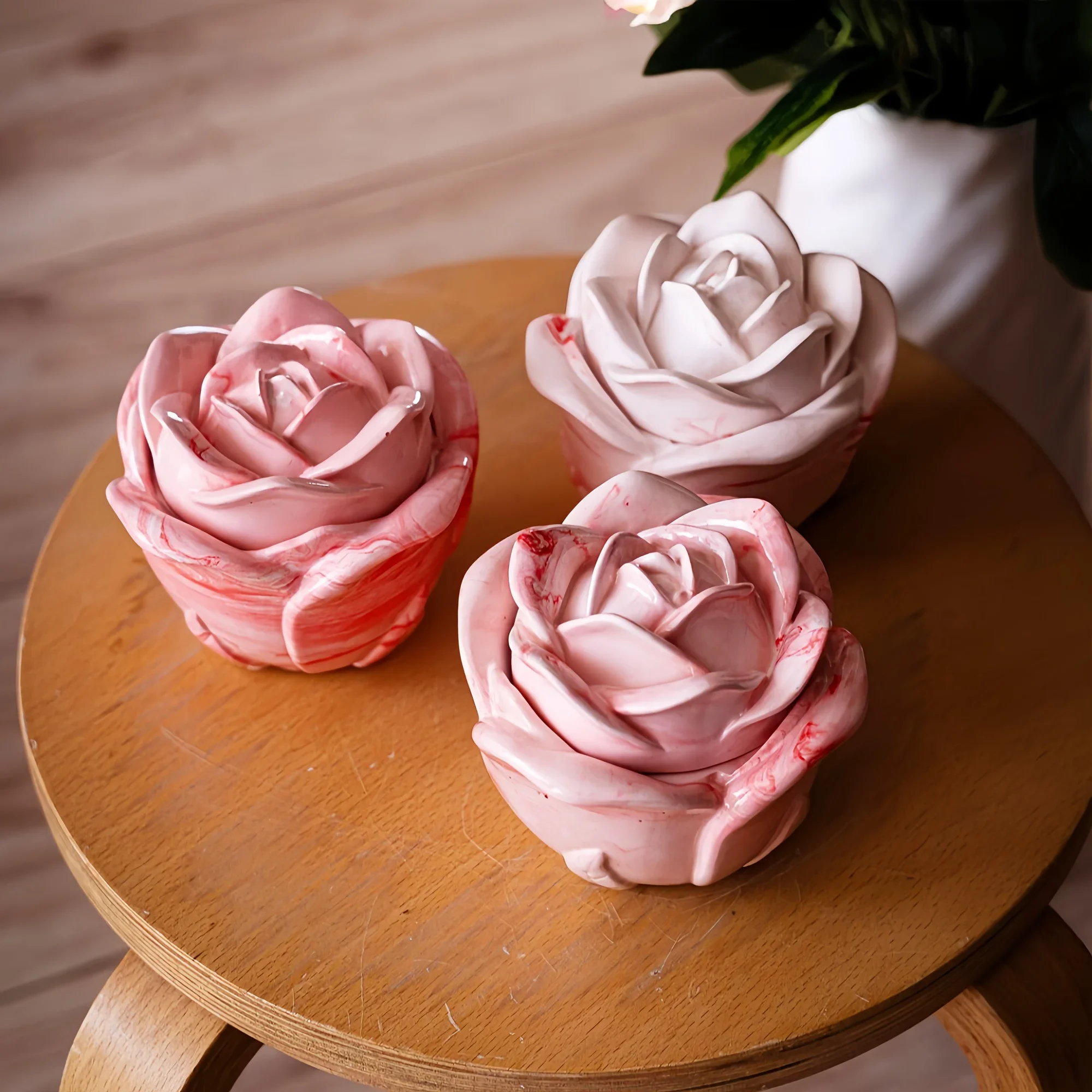 2-Piece Set Rose Shaped Silico - Candle Making Moulds review and price
