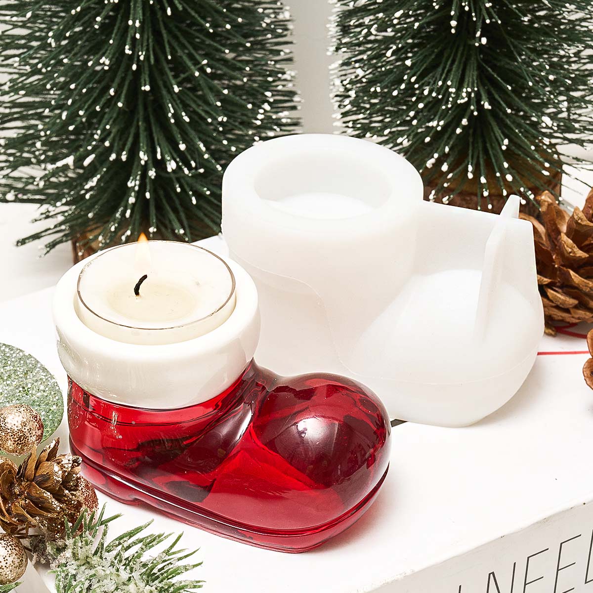 Christmas Boots Shoes Candle H - Candle Making Moulds review and price