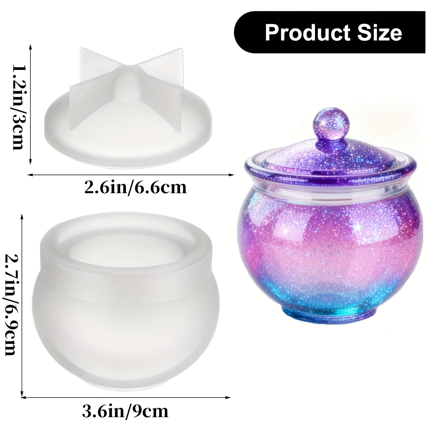 1 set of round resin can molds - Candle Making Moulds review and price